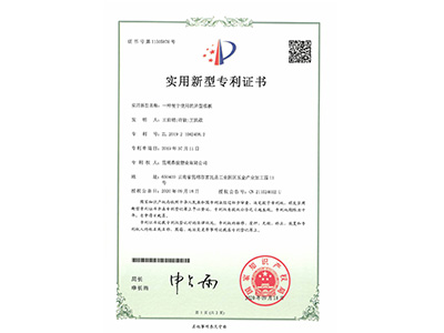 鼎駿一種便于使用的異型模板實(shí)用新型證書(shū)