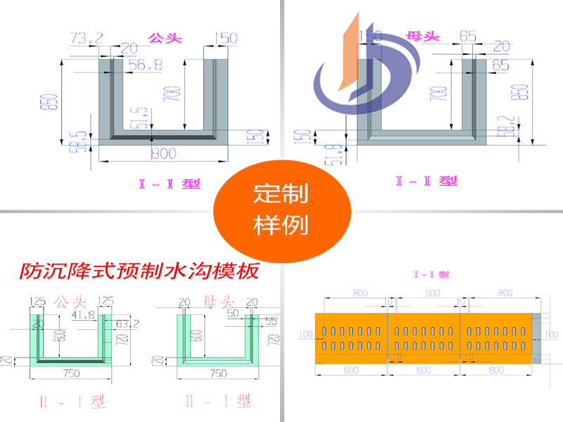 預制水溝模板 公母頭水溝模 水溝現(xiàn)澆模具、塑鋼模板