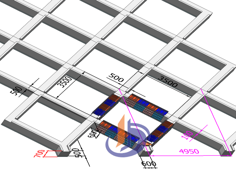 護坡網格梁施工圖片