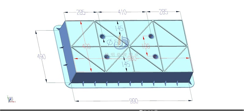 水溝蓋板塑料模板模具效果圖 (1)